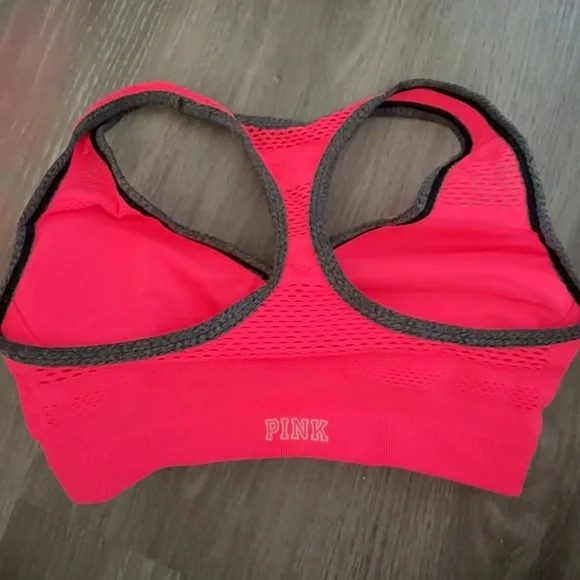 Women's Pink Sports Bra - Picture 2 of 3
